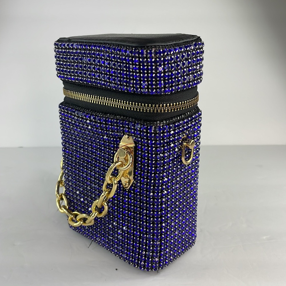Blue Rhinestone Messenger Bag - Picture 2 of 4